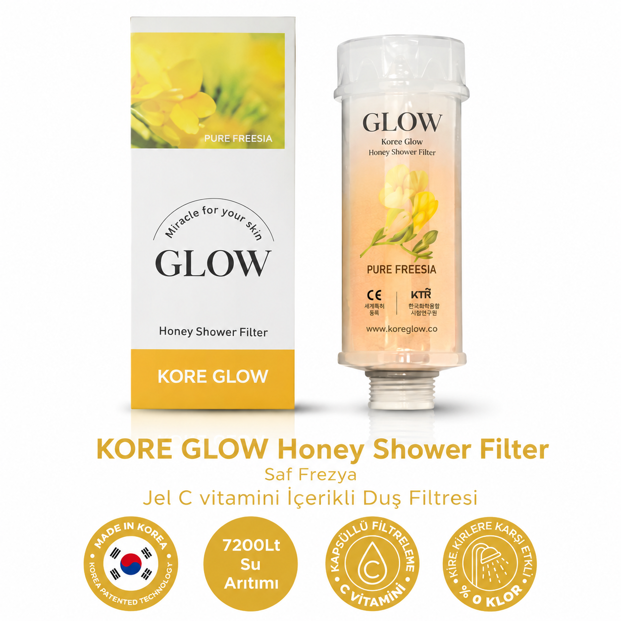 Korea Glow® | C Vitaminli ve Ballı Duş Filtresi