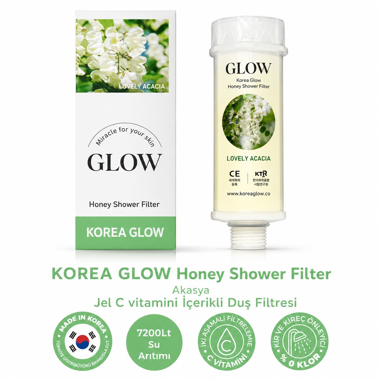 Korea Glow® | C Vitaminli ve Ballı Duş Filtresi