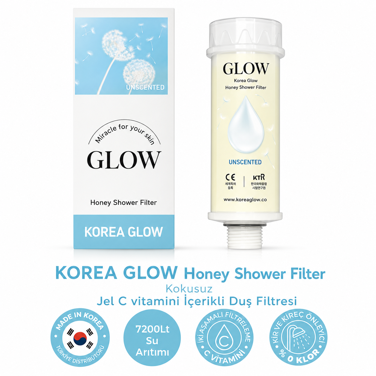 Korea Glow® | C Vitaminli ve Ballı Duş Filtresi