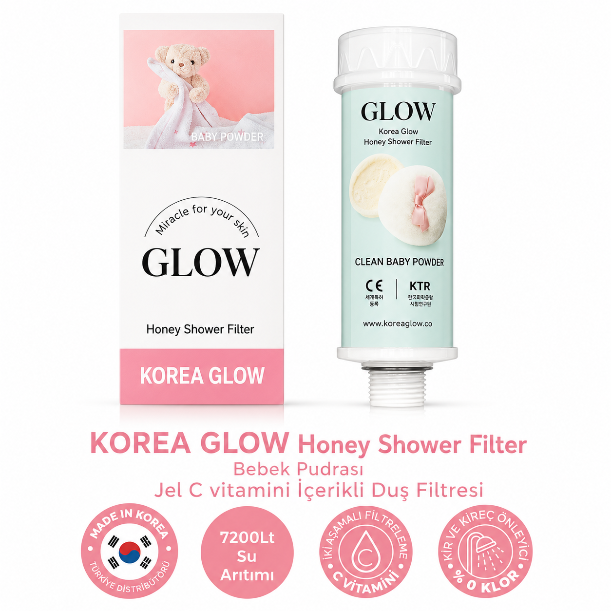 Korea Glow® | C Vitaminli ve Ballı Duş Filtresi